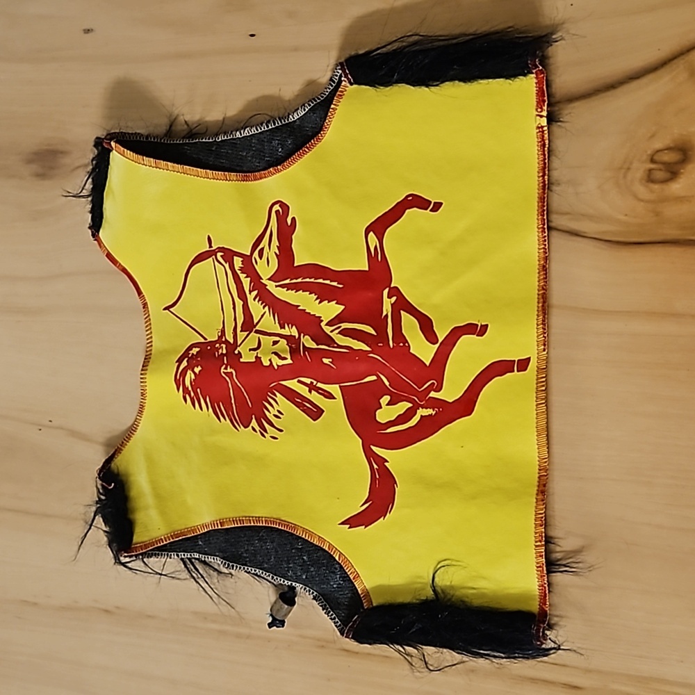 19050's Vintage Faux Fur Cowboy Native American Play Vest with badge